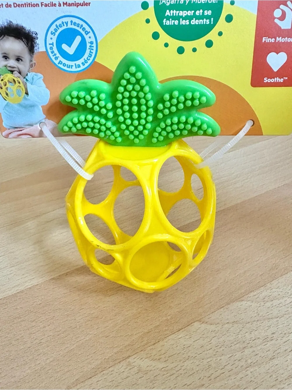 Bright Starts Oball Hold My Own Apple & Pineapple Teether Toys for Newborn